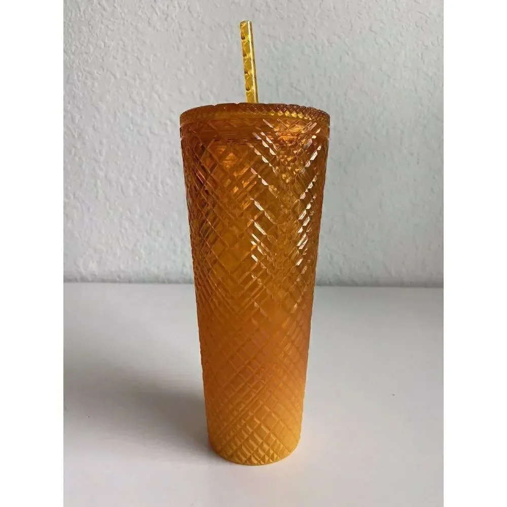Starbucks Cold Venti 24 oz Cup Yellow Mango Jewel‎ Tumbler Summer 2022 Release